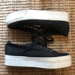 Black Platform Superga Sneakers
